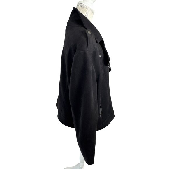 Philosophy Black Womens Motorcycle Jacket 2X Polyester Spandex Blend - Picture 4 of 8